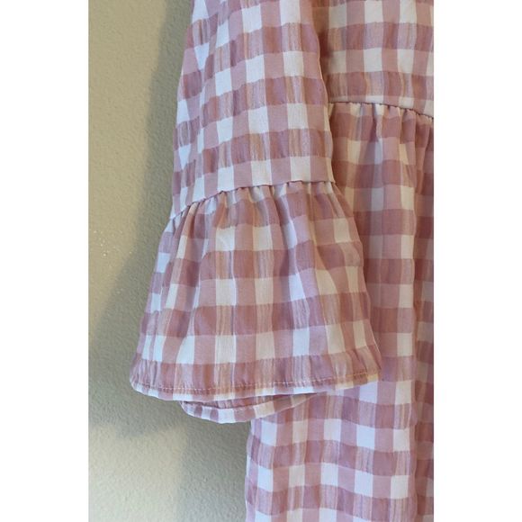 Urban Outfitters pink and white gingham babydoll Dress - Picture 4 of 4